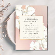 Elegante Rosa Orchid Floral Wedding