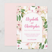 Elegante Rosa Orchid Rose Blumengarten Hochzeit Einladung (Vorne/Hinten)