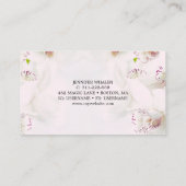 Elegante rosa Orchid-Visitenkarte Visitenkarte (Rückseite)