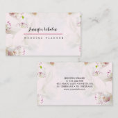 Elegante rosa Orchid-Visitenkarte Visitenkarte (Vorne/Hinten)