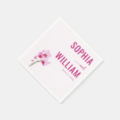 Elegante Rosa Orchidee Minimalistisch Serviette (Ecke)