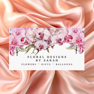 Elegante rosa Orchids Business Cards Visitenkarte