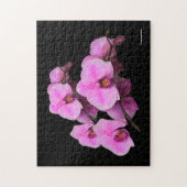 Elegante rosa Orchids Phalaenopsis auf schwarz Puzzle (Vertikal)