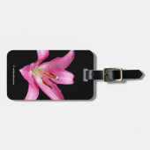 Elegante Rosa Orientalische Lily Lilium Stargazer  Gepäckanhänger (Vorderseite horizontal)