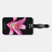 Elegante Rosa Orientalische Lily Lilium Stargazer  Gepäckanhänger (Rückseite horizontal)