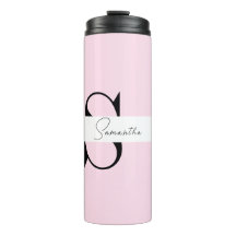 Elegante rosa Pastel Personalisiert Thermal Tumble