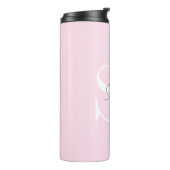 Elegante rosa Pastel Personalisiert Thermal Tumble Thermosbecher (Nach links gedreht)