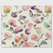 Elegante rosa Pastel Watercolor Wedding & Bridal Geschenkpapier (Flach)