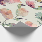 Elegante rosa Pastel Watercolor Wedding & Bridal Geschenkpapier (Ecke)