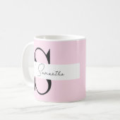 Elegante rosa Pastellfarben - personalisierte Umar Kaffeetasse (Vorderseite Links)