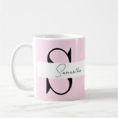 Elegante rosa Pastellfarben - personalisierte Umar Kaffeetasse (Links)