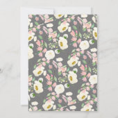 Elegante rosa Peonies Floral Birthday Tee Einladung (Rückseite)