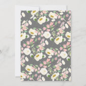 Elegante Rosa Peonies Florenz Einladung (Rückseite)