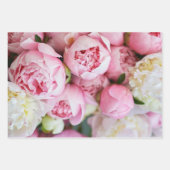 Elegante rosa Peonies Geschenkpapier Set (Vorderseite 3)