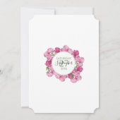 Elegante Rosa Peonies Hochzeiten Einladungen (Rückseite)