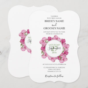 Elegante Rosa Peonies Hochzeiten Einladungen