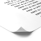 Elegante rosa Peonies Hochzeitstabelle Poster (Ecke)