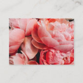 Elegante rosa Peonies - Personalisiert Visitenkarte (Rückseite)