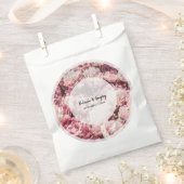 Elegante Rosa Peonies Wedding Geschenktütchen (Ausgeschnitten)