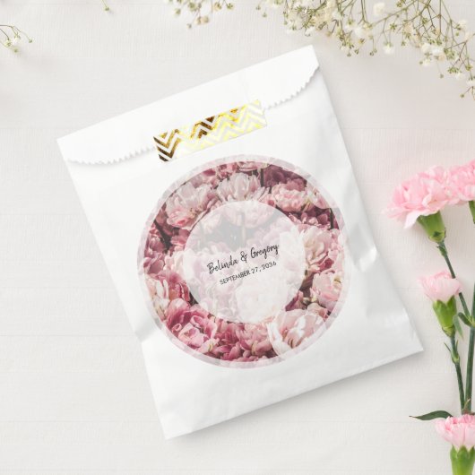 Elegante Rosa Peonies Wedding Geschenktütchen (Versiegelt)