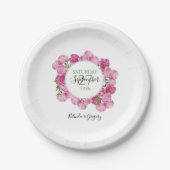 Elegante Rosa Peonies Wedding Pappteller (Vorderseite)