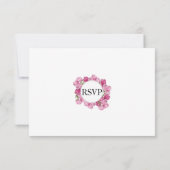 Elegante rosa Peonies Wedding RSVP Cards Karte (Rückseite)