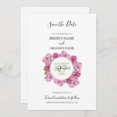 Elegante, rosa Peonies Wedding speichern das Datum Save The Date (Vorne/Hinten)