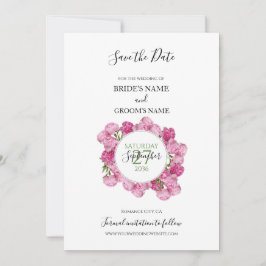 Elegante, rosa Peonies Wedding speichern das Datum Save The Date