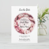 Elegante, rosa Peonies Wedding speichern das Datum Save The Date (Stehend Vorderseite)