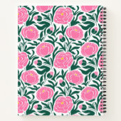 Elegante Rosa Peony Blume Personalisiert Notizblock (Rückseite)