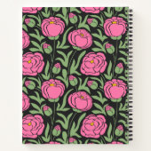 Elegante Rosa Peony Blume Personalisiert Notizblock (Rückseite)