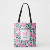 Elegante Rosa Peony Blume Personalisiert Tasche (Vorderseite)