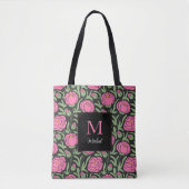 Elegante Rosa Peony Blume Personalisiert Tasche (Vorderseite)