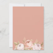 Elegante Rosa Peony Wedding Einladung (Rückseite)