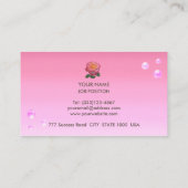 Elegante rosa Perlen auf rosafarbenem Gradient Visitenkarte (Rückseite)