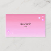 Elegante rosa Perlen auf rosafarbenem Gradient Visitenkarte (Vorderseite)