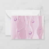 Elegante rosa Perlen Mit Monogramm Mitteilungskarte (Rückseite)