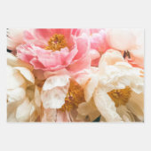 Elegante Rosa-, Pfirsich- und Cremepione Geschenkpapier Set (Vorderseite 2)