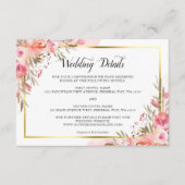 Elegante Rosa Pfirsichfarben Wasserfarben Begleitkarte (Vorderseite)