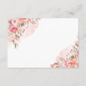 Elegante Rosa Pfirsichfarben Wasserfarben Begleitkarte (Rückseite)