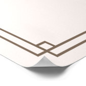 Elegante Rosa Pink Peony Blume Hochzeit Willkommen Poster (Ecke)