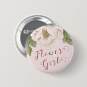 Elegante Rosa Pink Peony Blumenblume Rosa Märchenb Button (Vorne & Hinten)