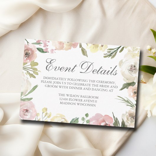 Elegante Rosa Pink Peony Blumendetails Begleitkarte