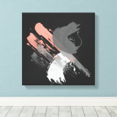 elegante Rosa-Pinselstriche Leinwanddruck (Insitu (Holzboden))