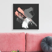 elegante Rosa-Pinselstriche Leinwanddruck (Insitu (Wohnzimmer))