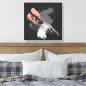 elegante Rosa-Pinselstriche Leinwanddruck (Insitu (Schlafzimmer))