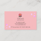 Elegante rosa Punkte auf Rosa Visitenkarte (Rückseite)