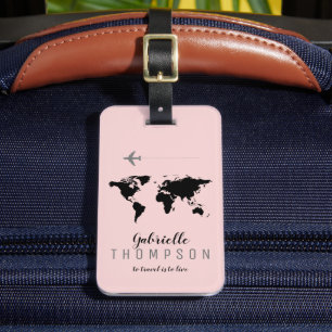 Elegante Rosa Reisen Gepäckanhänger