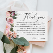 Elegante rosa rosa Blume. Hochzeit im Garten Dankeskarte