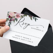 Elegante rosa rosa Blume. Hochzeit im Garten RSVP Karte